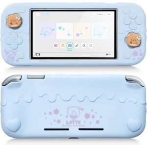 Silicone Protective Shell Compatible with Switch Lite,Sweet Soft Ice Cream Cover Case for Switch Lite with 2 Thumb Grip Caps-Blue Mikko - Neuf