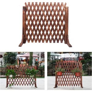 Mevronisshop-Cl&ocirc;ture En Bois Extensible, Barri&egrave;re En Treillis En Bois Autoportante, Haie Mobile Et Pliable, Protection De La S&eacute;curit&eacute; Des Animaux Et Des Propri&eacute;taires De Jardin - Neuf