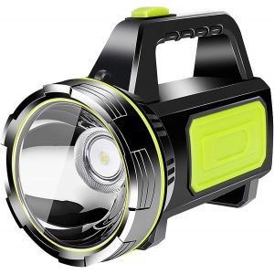 HLJHJ-Lampe de poche LED rechargeable, puissante lampe de poche rechargeable par USB, lampe de poche portable, lampe de recherche LED super lumineuse, lampe à main étanche pour camping, lampe de - Neuf