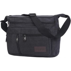 nzqaf-Toile Sacs à Bandoulière, Sacoche Homme Bandouliere Messenger Bag pour Voyage Travail école - Neuf