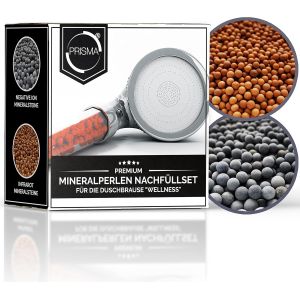 JGD-&reg; Kit de recharge de perles min&eacute;rales pour douchette Wellness de Les pierres filtrantes sont antibact&eacute;riennes, ionis&eacute;es, min&eacute;ralisantes et pH neutres. - Neuf