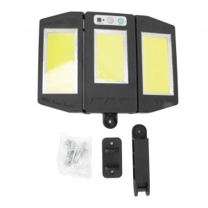 Hjlian Lampadaire A Capteur Solaire Etanche Ip65, Applique Murale A Capteur De Corps Humain Pour Exterieur, Cour, Allee, Jardin, Route - Neuf