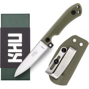 Eryi-Mini Couteau À Lame Fixe Couteau De Survie Edc Couteau De Chasse Couteau De Camping Couteau Bushcraft - Acier 440c G10 Poignée, Outdoor Chasse Camping Accessoires - Avec Étui Kydex - 25a - Neuf