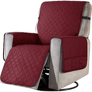 (L, Vin Rouge) Housse De Fauteuil Relax Matelass&eacute;e Housse De Fauteuil Inclinable Souple Protection De Canap&eacute; 1 Place Protection Antid&eacute;rapante Pour Animaux De Compagnie Pour Canap&eacute; D&eacute;coratif - Neuf