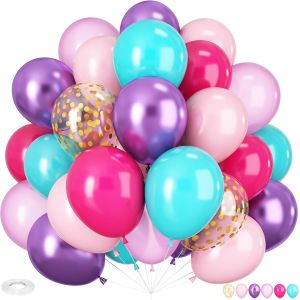 Ballons Rose, Violet Et Bleu - Neuf