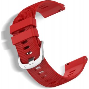 Kal-Bracelet Pour 18mm 20mm 22mm Silicone Bracelet, Sport Banda De Montre De R&eacute;glable En 18mm 22mm 20mm Largeur De Patte Pour Femme/Homme - Rouge - Neuf