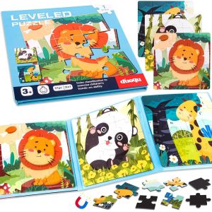 ERYI-Puzzle Magnétique Éducatif Pour Enfants De 3 À 7 Ans - 37 Pièces - Jouet D'Activités Pour Voyage En Voiture - Cadeau Pour Tout-Petits - Neuf