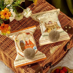 2pcs¿24 × 18cm¿Mignon Lapin Chaud Printemps Orange Velours Tissu Art Moderne Romantique Maison Salon Imperméable Tissu Boîte De Rangement (N'inclut Pas Les Serviettes En Papier Et Autres Produits) - Neuf