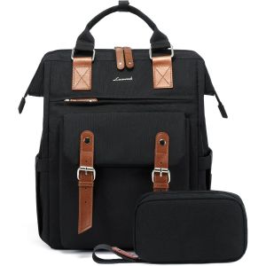 Sac a Dos Femme,Grand Sacs à dos pour Ordinateur Portable Feminin avec Étui pour Câble de Données,Impermeable Sac Ados PC Sac a Dos Ordi Elegant pour Voyage College Travail.[T39] - Neuf