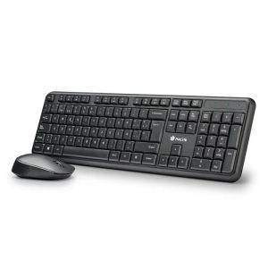 Kit clavier et souris sans fil - NGS - Silencieux - 12 touches multim&eacute;dia - Souris ambidextre - Capteur optique 1200 DPI - Neuf