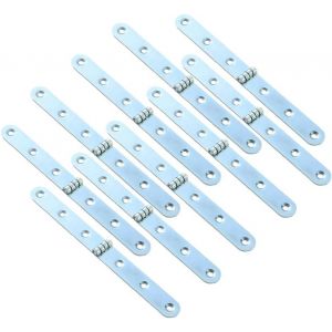 Lot de 10 charni&egrave;res &agrave; rail lat&eacute;ral, charni&egrave;res de bo&icirc;te &agrave; bijoux pour porte de bateau, charni&egrave;res robustes en m&eacute;tal &agrave; 270 degr&eacute;s pour table pliante, bo&icirc;te en bois, porte d'armoire et projets - Neuf