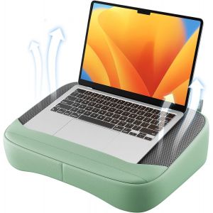 Support Pc Portable Lit, Double Usage Coussin Ordinateur Portable, Coussins De Dossier, Sans Pression, Tissu De Maille Respirant, Jusqu'&Agrave; 15,6 Pouces, Convient Pour Lit, Canap&eacute;, Maison, Bureau - Neuf