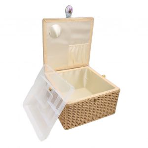 Panier a couture, grande capacite, leger, portable, avec plateau amovible - Neuf