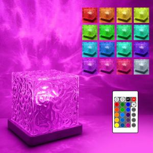 Projecteur De Vagues Océaniques, Lampe Tactile 16 Couleurs Avec Contrôle Tactile, Lampe Cube 3d, Projecteur De Galaxie Pour La Maison, Le Bureau, Le Bar, Le Restaurant - Neuf
