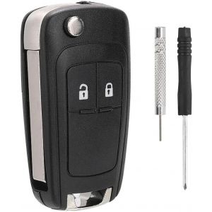 lbgwp60-Coques De Clé De Voiture 2 Boutons - Boîtier De Clé De Télécommande Compatible Avec Chevrolet Aveo Matiz Cruze Captiva Spark Orlando Trax Et Opel Vauxhall Astra Insignia Vectra (Lot De 1) - Neuf