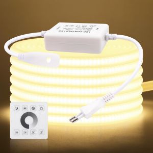 220V Ruban LED COB, 288 LEDs/m Dimmbar Bande LED Lumineuse IP65 étanche Flexible Neon Light Strip Avec 750w Gradateur monochrome pour Maison Chambre Cuisine DIY Dekoration. - Neuf