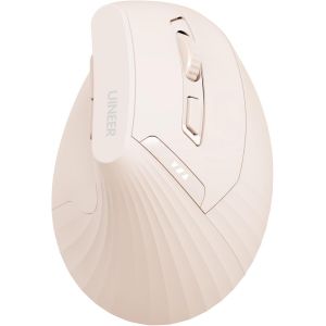 Souris Ergonomique sans Fil, Verticale Bluetooth Souris (BT5.0/4.0/2.4G), DPI &agrave; 4 Niveaux, Confort et la R&eacute;duction de la Fatigue du Poignet, Id&eacute;ale pour l'Usage &agrave; la Maison, Bureau, Rose - Neuf