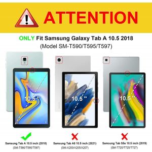 Coque Samsung Galaxy Tab A 10.5 Pouces 2018 (Sm-T590/ Sm-T595), Fonction Support Étui Avec Flip Portefeuille Housse Pour Galaxy Tab A 10.5"" 2018 - Cheval[Coq9128238] - Neuf