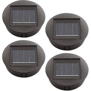 Lot De 4 Lampes Solaires De Rechange Avec Ampoules Led, Couvercle Pour Lanterne Solaire &Agrave; Panneau Solaire Led - Neuf