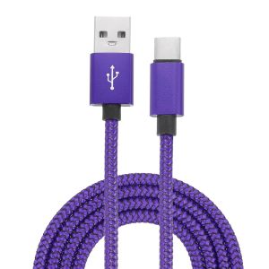 Sansh-Câble De Charge Tressé Usb De Type C, 2,4 A De Type C Vers Usb A, Câble De Transfert De Données Pour Tablette, Téléphone, Lampe De Bureau Led, Drone, Violet-Trahoo - Neuf