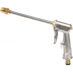 Pistolet D'Arrosage Metal Pistolet Arrosoir Jardin, Pistolet Tuyau Arrosage Haute Pression, Pistolet À Eau De Jardin Pour Lavage Voiture, Animal Compagnie, Jardin, Pelouse, La Cour (Long) - Neuf