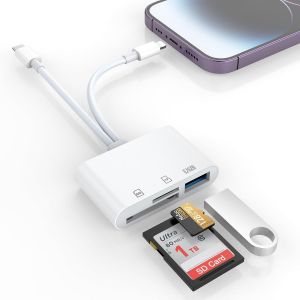 PIAL-Lecteur Carte Sd Pour Phone/Pad/Appareil Photo,Adaptateur Carte Sd Pour Phone,Usb Otg Lecteurs Carte Mémoire Externes,Adaptateur Carte Sd,Lecteur Carte Sd Pour Phone - Neuf