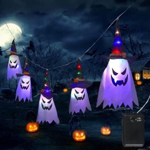 Jgd-Guirlande Lumineuse &Agrave; Suspendre En Forme De Chapeau De Sorci&egrave;re - 3 Modes Color&eacute;s - Led - Pour Maison, F&ecirc;te, Halloween - Neuf