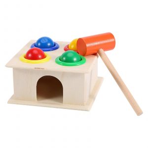 Novel Enfants Jeu De Martelage Balle En Bois Marteau Bo&icirc;te Enfants Apprentissage Pr&eacute;coce Jouet &Eacute;ducatif - Neuf