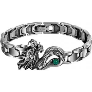 Eryi-Bracelet Dragon Vintage Chinois Totem Poignet Manchette Pour Hommes Bijoux Style Rétro - Neuf