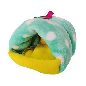 Lit Douillet En Coton Vert Pour Hamster - Maison Pour Animaux De Compagnie En Peluche Chaude Pour Le Confort Et Le Jeu En Hiver, Facile &Agrave; Nettoyer, Parfait Pour N'importe Quel Espace - Neuf