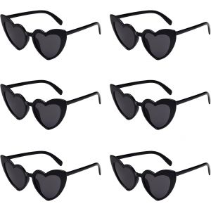 Lunettes De Soleil C?ur, 6 Paires Lunettes Coeur, Lunettes De Soleil Vintage, Lunettes Evjf Mariage Femmes Hommes Unisex[App8812694] - Neuf