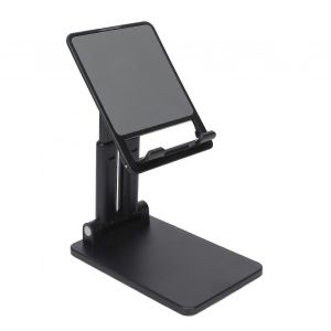 Support De T&eacute;l&eacute;phone Portable Pour Bureau Pliable Double Tiges Pour Iphone Tablette Smartphone Pour Enregistrement En Streaming En Direct Noir - Neuf