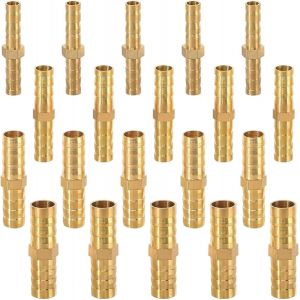 20 Pi&egrave;ces Raccord Durite Essence,Raccord De Tuyau De Carburant,Raccord De Tuyau R&eacute;duction Barbe en Laiton,Laiton Tuyau Barbel&eacute; Raccords,pour Les Tubes De Trach&eacute;e(6mm/8mm/10mm/12mm) - Neuf