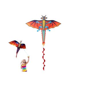Cerf-volant dragon 3D avec queue et outil de vol, cerf-volant d'ext&eacute;rieur facile &agrave; piloter pour tous les &acirc;ges - Neuf