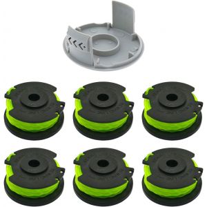 Bobine de rechange pour débroussailleuse Ryobi RAC143 RLT36B33 & RY36LT33A-0 (7 bobines + 1 capuchon) 6,1 m - Neuf