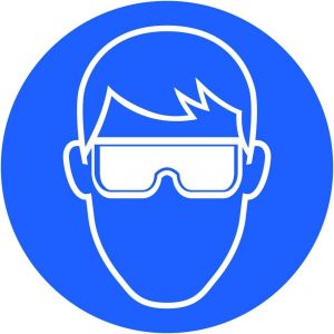 KALANKA-5 pièces Autocollants XXL Lunettes de sécurité Protection oculaire Ø 21cm avec Protection UV Panneaux d'avertissement pour Les Zones extérieures et intérieures Panneaux d'interdiction - Neuf