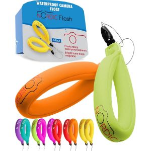 Waterproof Underwater Camera Floats - Floats Your Camera - Pink and Red - Pack of 2, Green Orange, One Size - Neuf