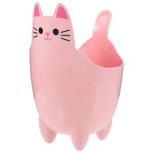 Poubelle Chat Mignonne &iquest; Mini Poubelle De Bureau Pour La Maison Et Le Bureau &iquest; Rangement En Pp Rose Pour Enfants Et D&eacute;coration Amusante - Neuf