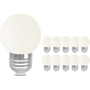 Kalanka-E27 Petite Ampoule D'ambiance Led 1w Blanc Doux 3000k Non Dimmable 10w Equivalent Pour Chambre Salle De Bains Miroir De Maquillage Porche Appliques Murales Lampe De Table Night Light 10 Pack - Neuf