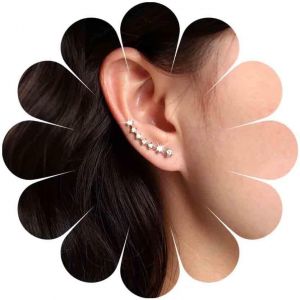 Kal-Boucles D'oreilles Boho En Cristal Boucles D'oreilles Zircone Cubique Boucles D'oreilles Strass Boucles D'oreilles Cz Boucles D'oreilles Crochet Bijoux Pour Femmes Et Filles - Neuf