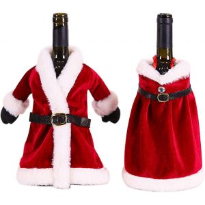 No&euml;l Bouteille De Vin De Couverture, De No&euml;l, D&eacute;coration De Bouteille De Vin De Couverture, Table De No&euml;l, D&eacute;cor De Bouteille De Vin De Couverture, Pour Les F&ecirc;tes De No&euml;l Bouteille De Vin D&eacute;cor, D&eacute;c - Neuf