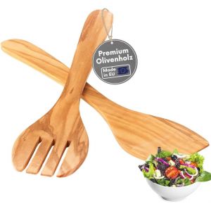 Eryi-Topanbieter 999 Couverts À Salade En Bois D'olivier 30 Cm - Durables De Qualité Supérieure (6097150) - Neuf