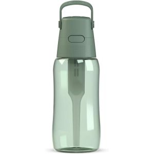 Gourde Filtrante Solid, 1 Filtre &Agrave; Charbon Actif, Sauge 0,5 L - Sans Bpa Bouteille D'eau, Filtre Le Chlore Et Autres Contaminants - Gourde Sport, Gourde Paille, Bouteille D'eau De Sport - Neuf