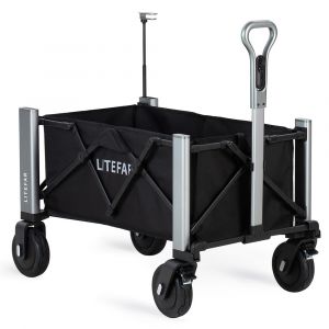 Chariot &Eacute;lectrique T&eacute;l&eacute;command&eacute; Litefar Orion, Moteur Silencieux De 500w Int&eacute;gr&eacute; Au Moyeu, Capacit&eacute; De Chargement De 140l,Batterie De 24000mah, Autonomie De 12km - Neuf