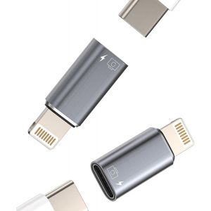 Thef-Adaptateur Otg Audio Usb C Vers Lightning(Lot De 2) Iphone Chargeur Cable Usbc Femelle Jack Apple Mâle Prise Convertisseur Mini Type Camera Flash Disque Adapter Pour 14 13 12 11 Pro Max X Ipad A - Neuf