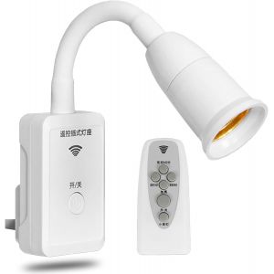 Eryi-Lampe De Prise E27 Avec Interrupteur Et Télécommande Lampe À Fiche Led Adaptateur Bras Flexible Réglable À 360° (Sans Lumière) - Neuf