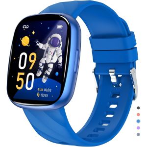 Fitness Tracker Montre Pour Enfants, Montre Intelligente Étanche Ip67, 100 Modes De Sport, Jeux, Podomètre, Moniteur De Sommeil, Cadeau Pour Filles Garçons Adolescents 6-12[Z1586] - Neuf