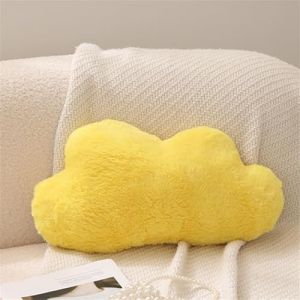 Cauc-Coussin Douillet En Forme D'&eacute;toile Pour Enfant - Coussin D&eacute;coratif En Peluche Doux Et Moelleux - Pour Chambre D'enfant - Nuage Jaune - 44 Cm - Neuf