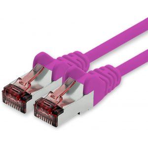KAL-C&acirc;ble R&eacute;seau Cat.6 5M Magenta - 1 X C&acirc;ble Ethernet Lankabel Cat6 C&acirc;ble R&eacute;seau Lan Sftp Pimf Patch Cable 1000 Mbit S - Neuf