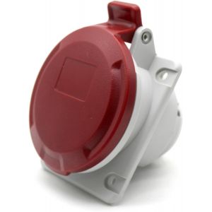 Prise Encastrée Industrielle CEE 32A|Prise Electrique Femelle|3 P + N + T|380V|Etanche IP47|pour Rallonge Electrique,Camping Car|Usage Intérieur et Exterieur - Neuf